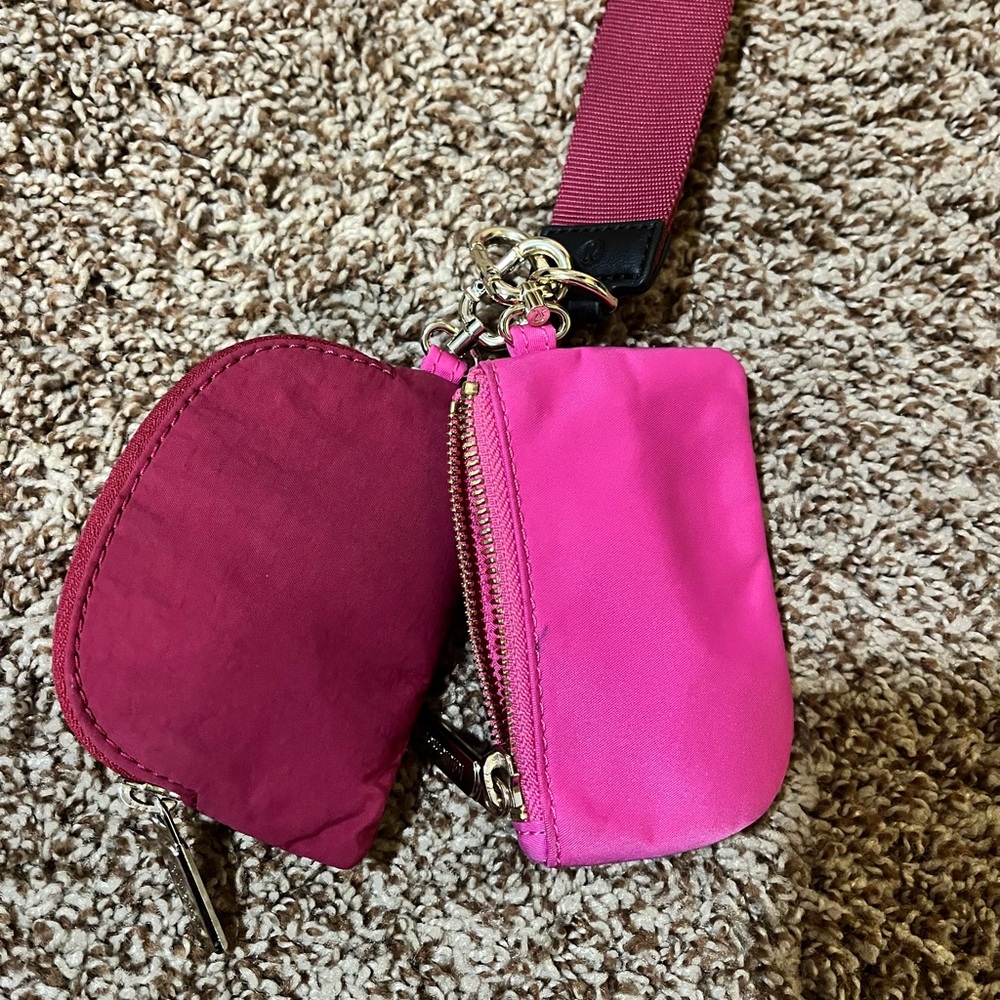 Lululemon Dual Wrist Pouch Sonic Pink/Pomegranate